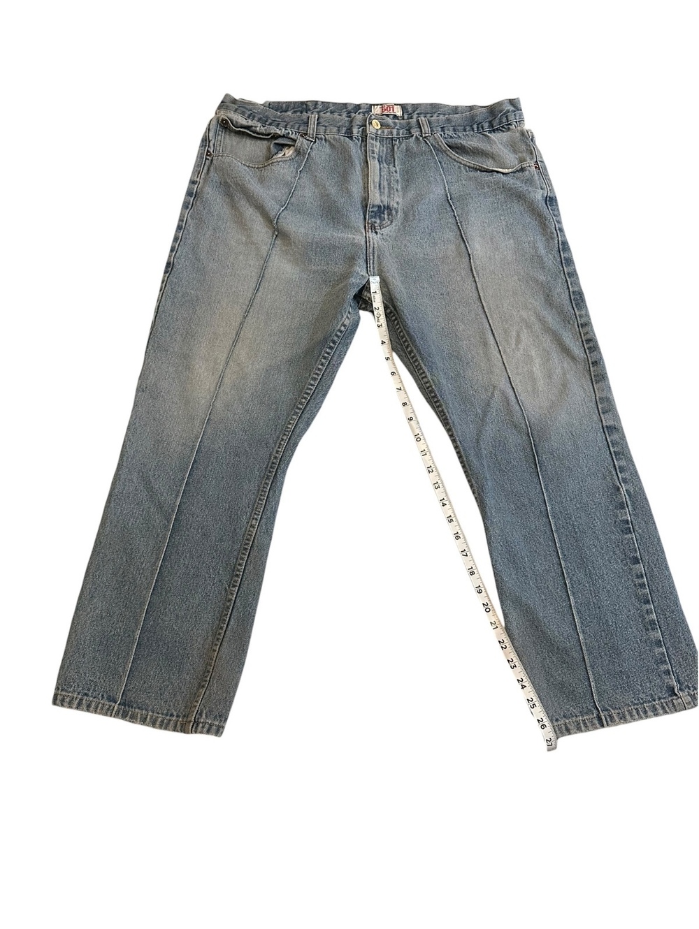 Vintage Levi’s 501 Distressed Jeans 40x27 Cropped Straight Leg Made in USA